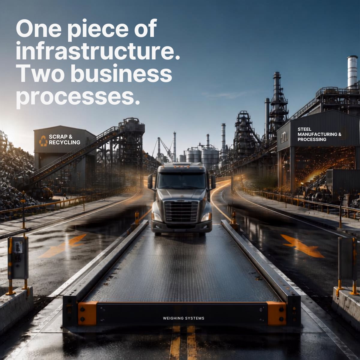 truck entering scale