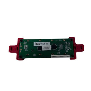Electronic circuit board with red frame on a white background