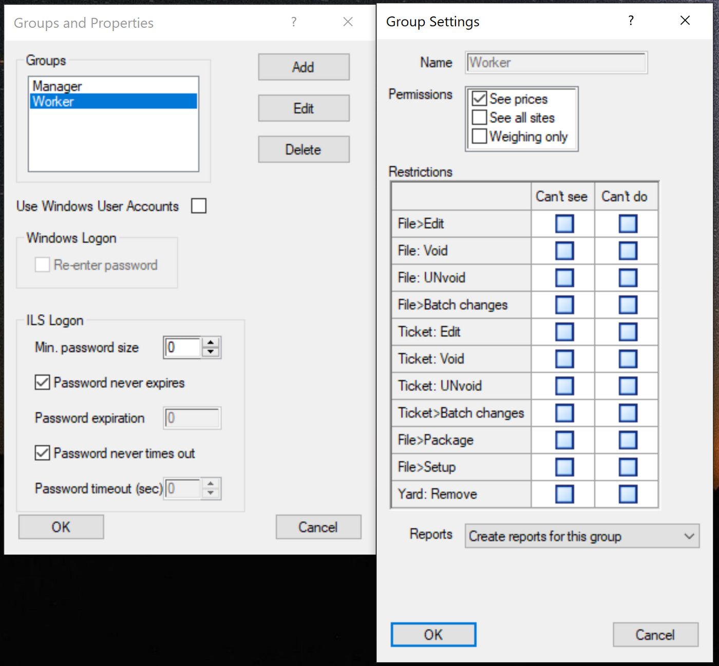 ScaleQ Truck Scale Ticketing System Manager Program Interface Logic