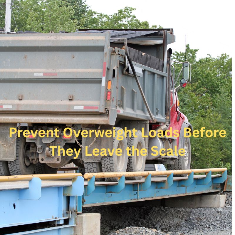 dump truck on truck scale