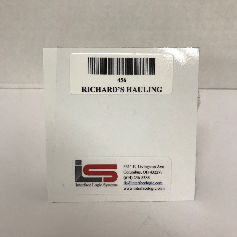 plastic 4"x4" card
